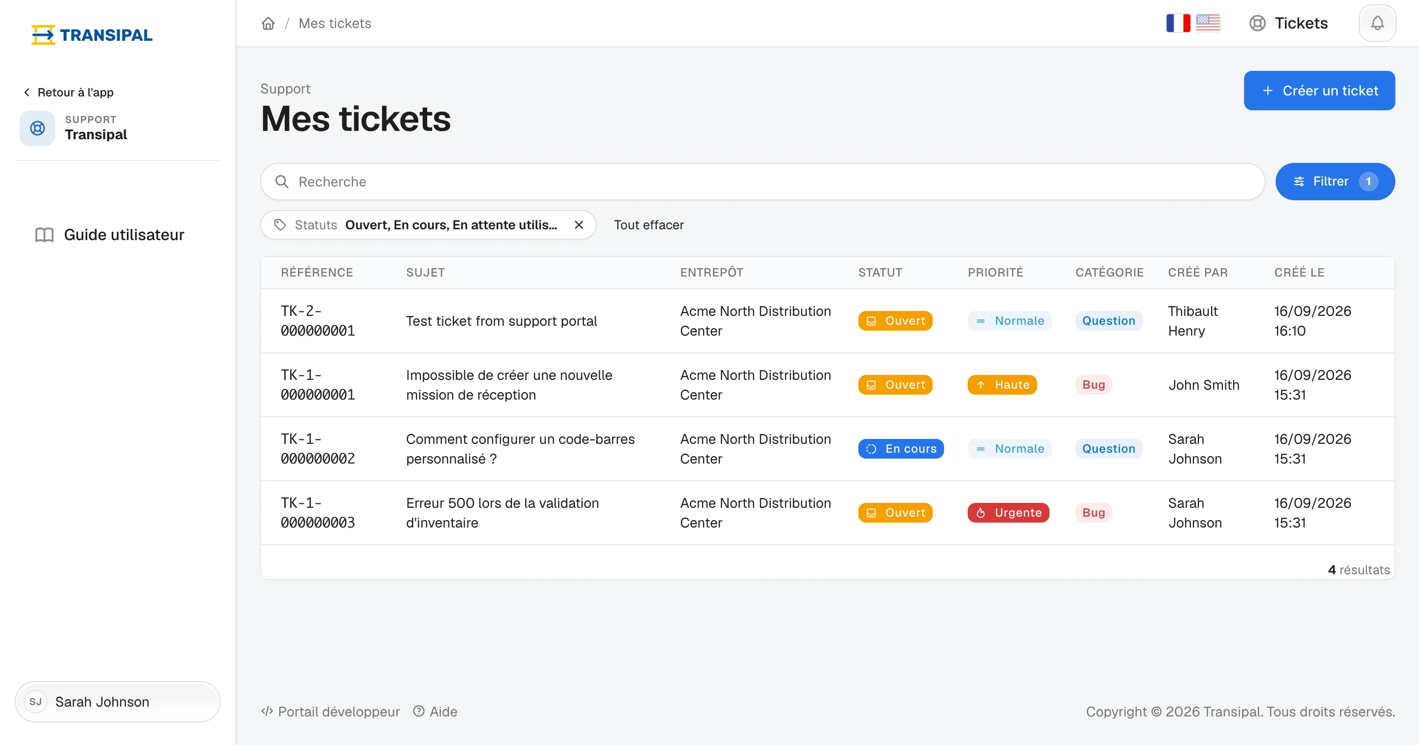 Vos tickets
